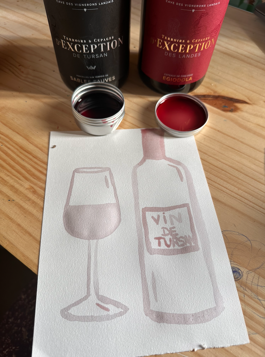 Atelier Aquarelle au vin - 4 avril à Geaune